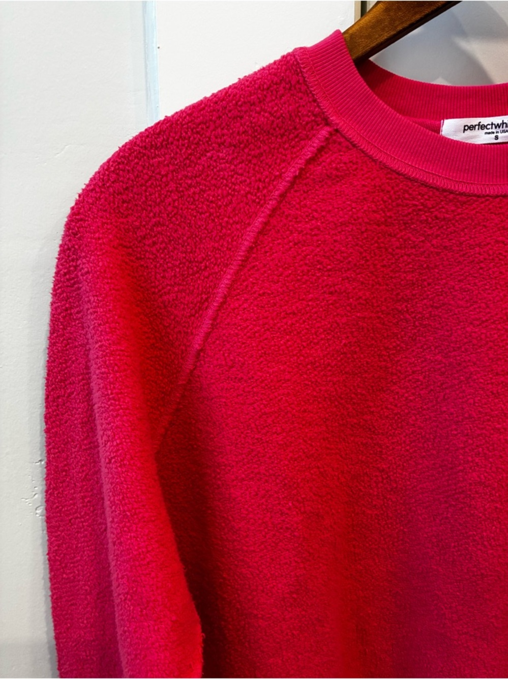 Perfectwhitetee Ziggy Inside out Sweatshirt in Pinkbloom bright pink in Size S - Picture 10 of 14